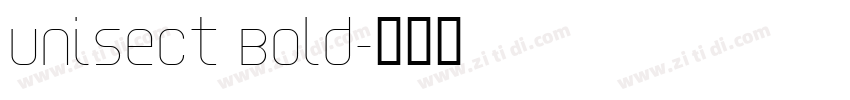 Unisect Bold字体转换
